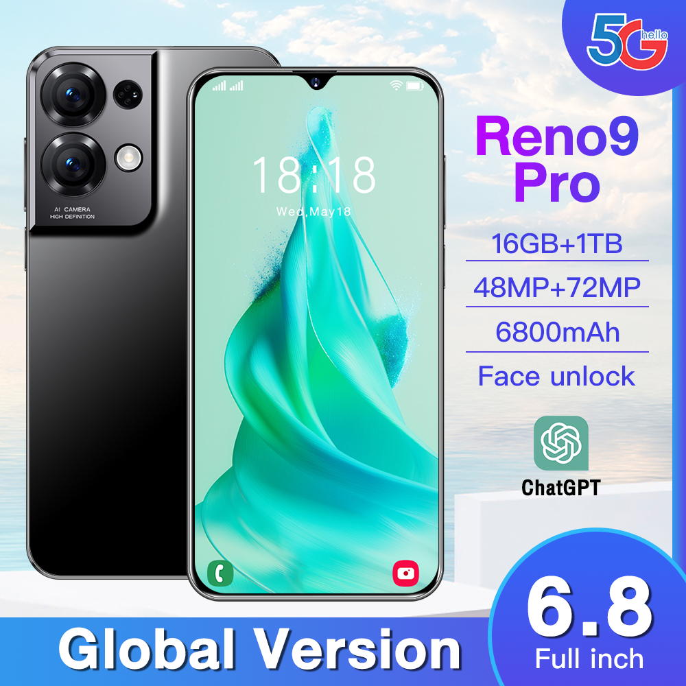2023 Factory Sale Reno 8 Pro 16G + 1T Ttilise Telephones Mobiles 3g & 4g Smartphone Ultrasound Price 5G cellphone